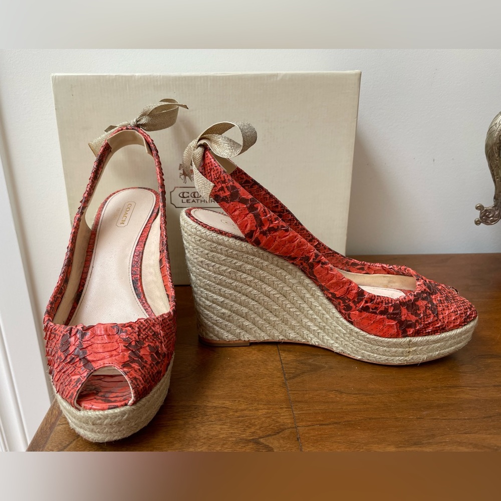 Coach high heel espadrilles